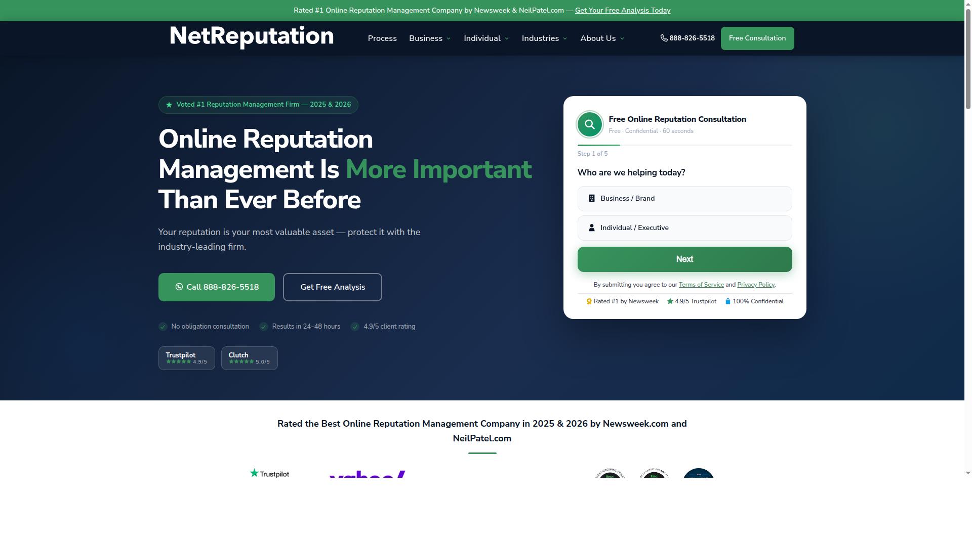 NetReputation website